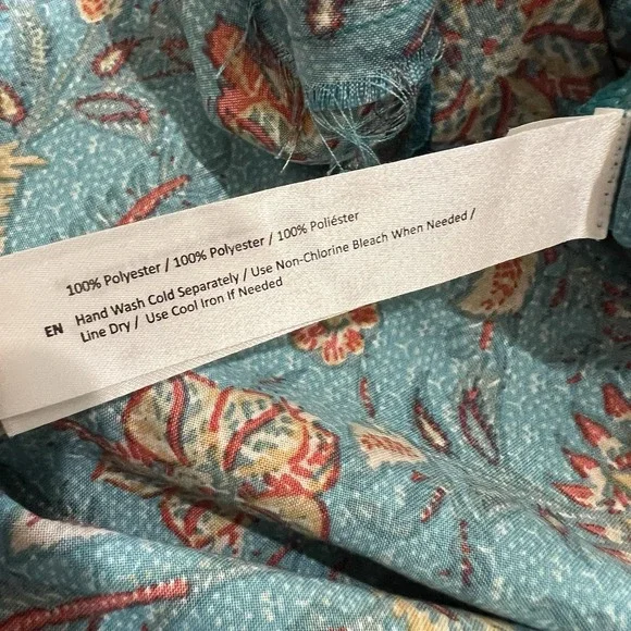 Band Of The Free Faux Wrap Maxi Dress Floral Boho‎ Peasant Romantic Cottagecore - Picture 11 of 12